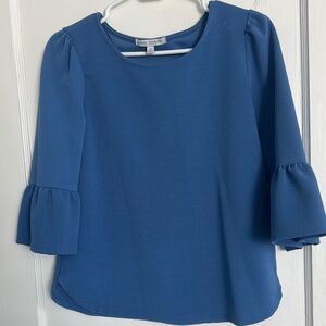 Green envelope Blue Women's Top